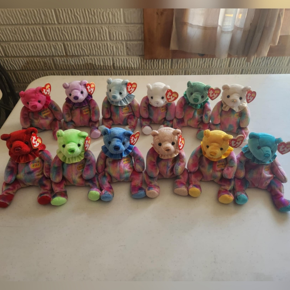 2001 MINT Vintage Beanie Baby Birthday Bears Collection